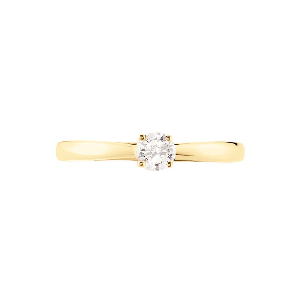 Bague Soltaire Iris Or Jaune Diamant - Bagues solitaires Femme | Histoire d’Or