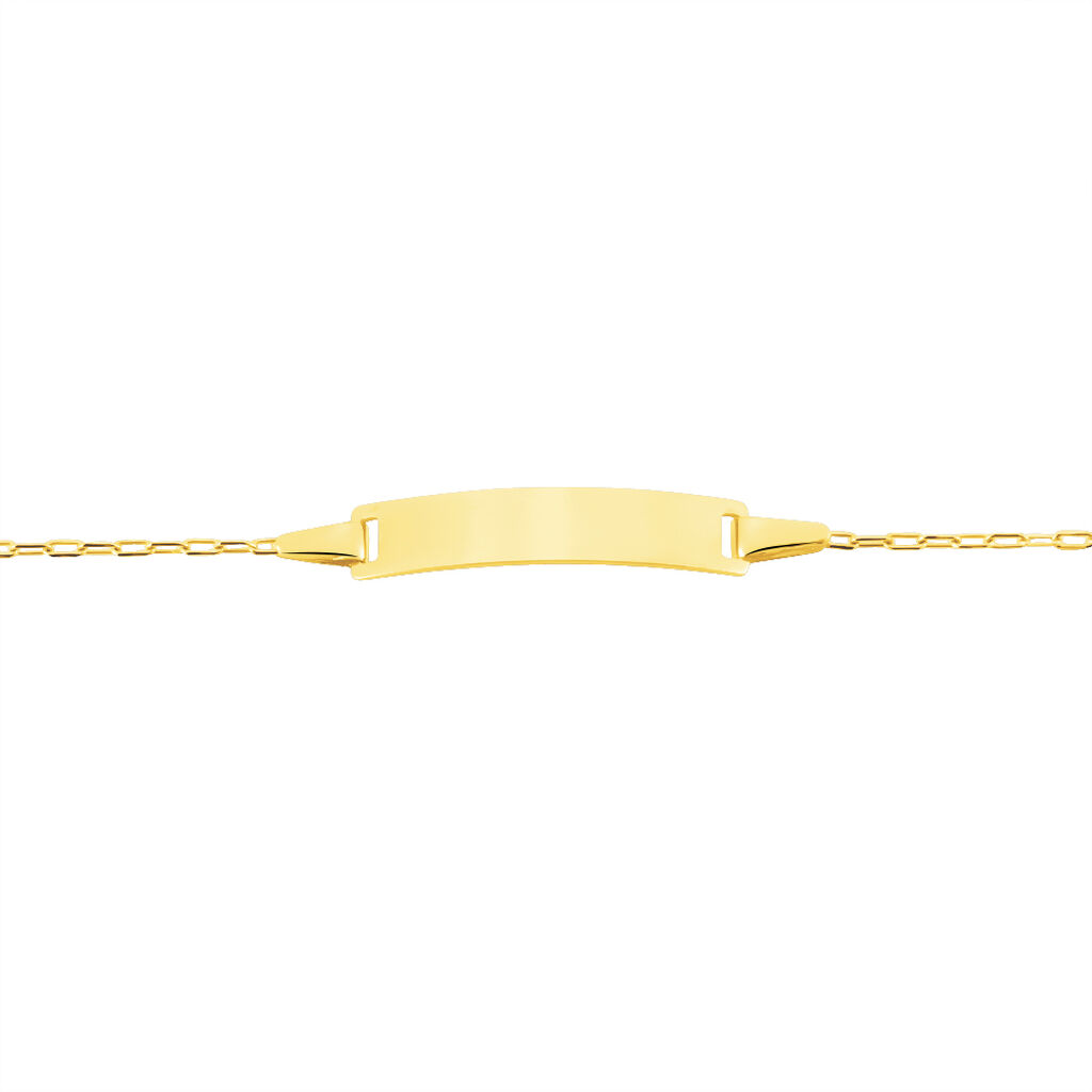 Bracelet Identité Gaspardine Maille Forçat Or Jaune - Bracelets Communion Enfant | Histoire d’Or