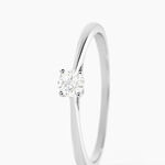 Bague Solitaire Or Blanc Aphrodite Diamant - Bagues solitaires Femme | Histoire d&rsquo;Or