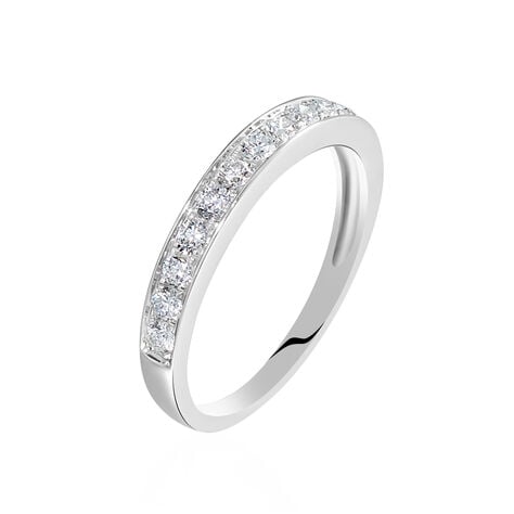 Alliance Valentine Or Blanc Diamant Synthetique - Alliances Femme | Histoire d&rsquo;Or