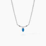 Collier Cyane Argent Blanc Turquoise - Colliers fantaisie Femme | Histoire d&rsquo;Or