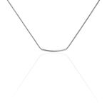 Collier Amadeo Maille Popcorn Acier Blanc - Colliers fantaisie Femme | Histoire d&rsquo;Or