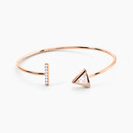 Bracelet Jonc Smita Argent Rose Oxyde De Zirconium - Bracelets joncs Femme | Histoire d&rsquo;Or