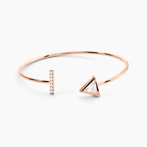 Bracelet Jonc Smita Argent Rose Oxyde De Zirconium - Bracelets joncs Femme | Histoire d&rsquo;Or