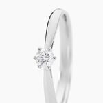 Bague Solitaire Veronika Or Blanc Diamant - Bagues solitaires Femme | Histoire d&rsquo;Or