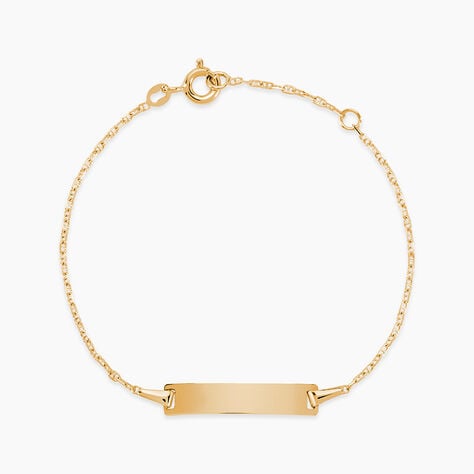 Bracelet Identit&eacute; Esta Maille For&ccedil;at Or Jaune - Bracelets Communion Enfant | Histoire d&rsquo;Or