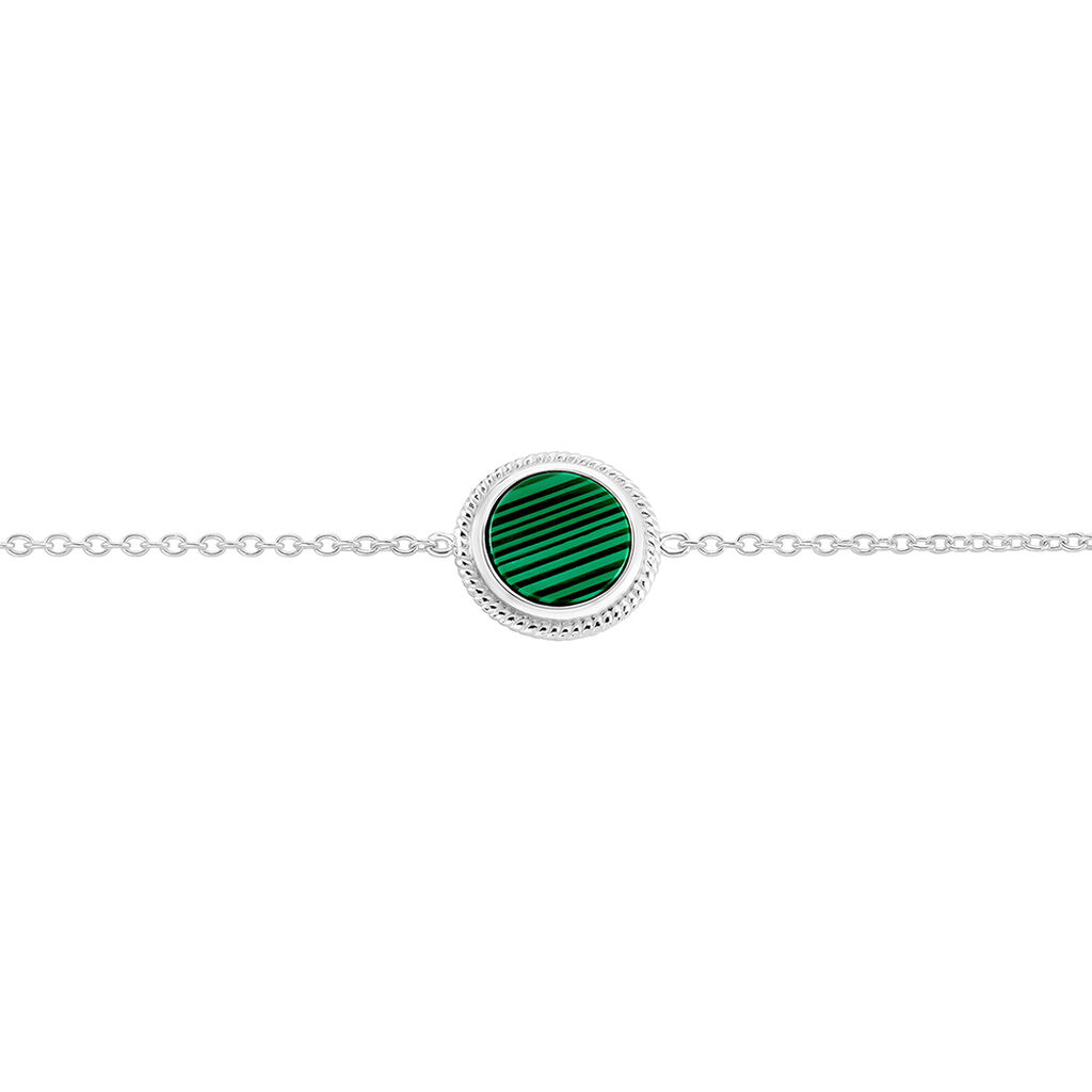 Bracelet Zea Argent Blanc Malachite - Bracelets Femme | Histoire d’Or