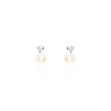 Boucles D'oreilles Pendantes Lorella Argent Blanc Perle De Culture - Boucles d'oreilles fantaisie Femme | Histoire d’Or