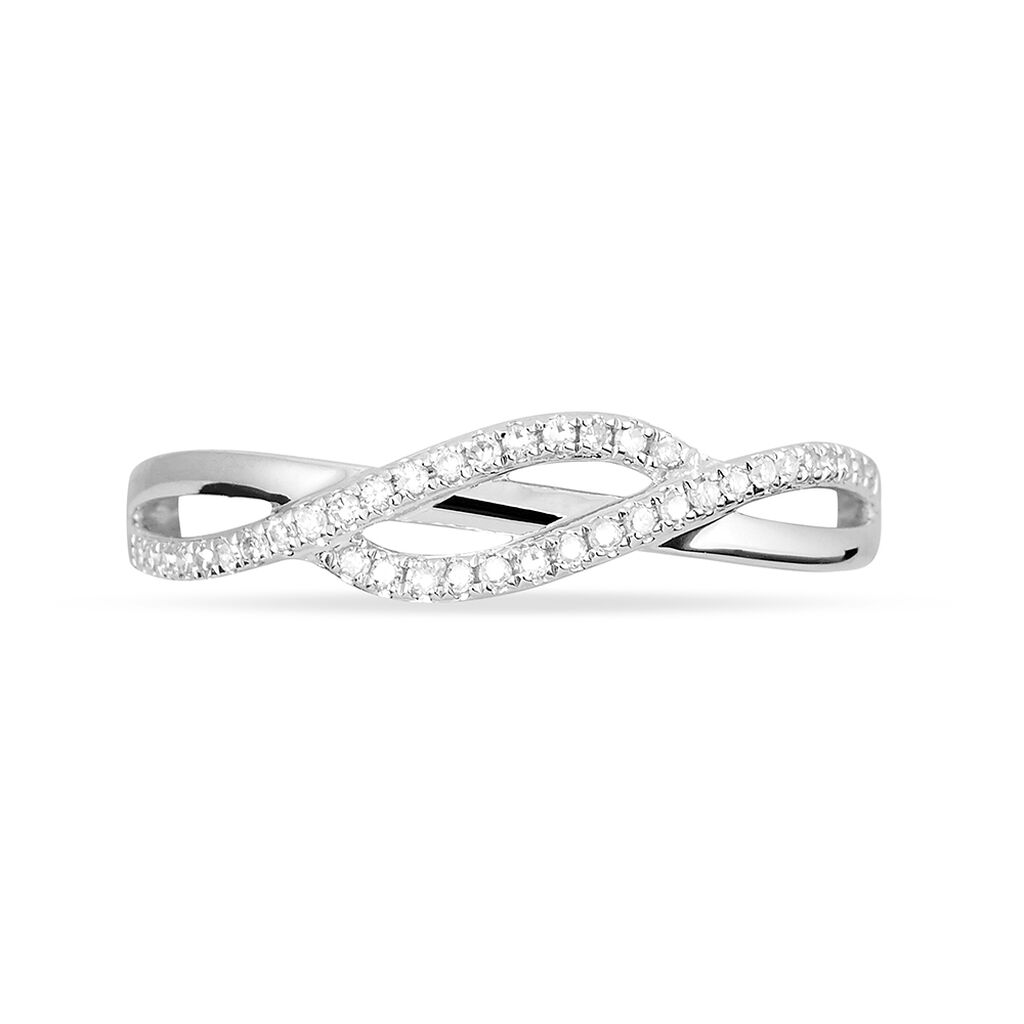 Bague Charlye Or Blanc Diamant - Bagues avec pierre Femme | Histoire d’Or