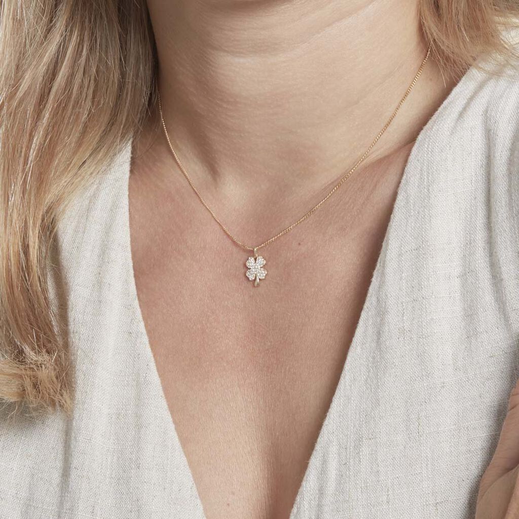 Pendentif Brewal Or Jaune Oxydes De Zirconium - Pendentifs Femme | Histoire d’Or