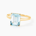Bague Or Jaune Faraj Topaze - Bagues solitaires Femme | Histoire d&rsquo;Or