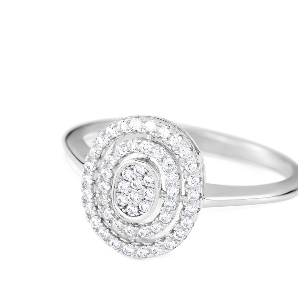 Bague Fidjy Argent Blanc Oxyde De Zirconium - Bagues avec pierre Femme | Histoire d’Or
