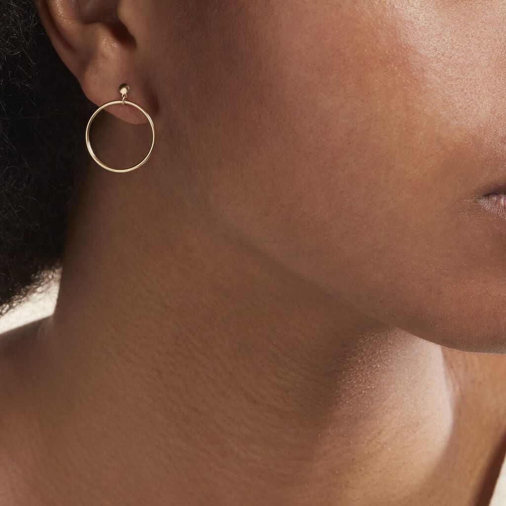 Créoles Tia Geometrique Or Jaune - Boucles d'oreilles créoles Femme | Histoire d’Or