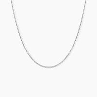 Chaîne Igoa Maille Forçat Diamantee Or Blanc