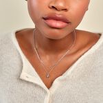 Collier Monifa Argent Blanc - Ras de cou Femme | Histoire d&rsquo;Or