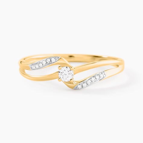 Bague Aksinya Or Jaune Diamant - Bagues solitaires Femme | Histoire d&rsquo;Or