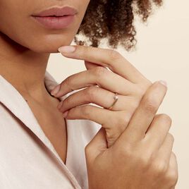 Bague Solitaire Francienne Or Bicolore Diamant - Bagues solitaires Femme | Histoire d’Or