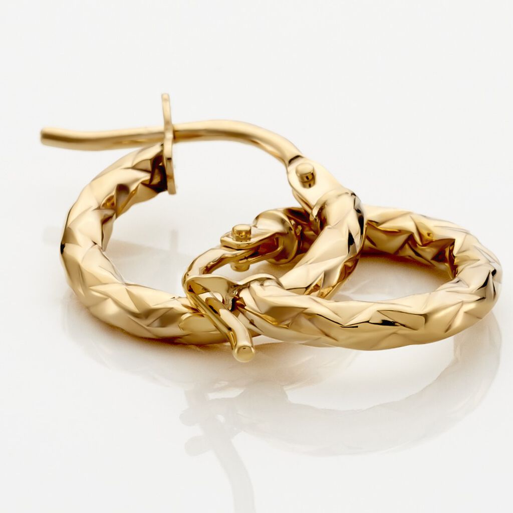 Créoles Cayla Or Jaune - Boucles d'oreilles créoles Femme | Histoire d’Or