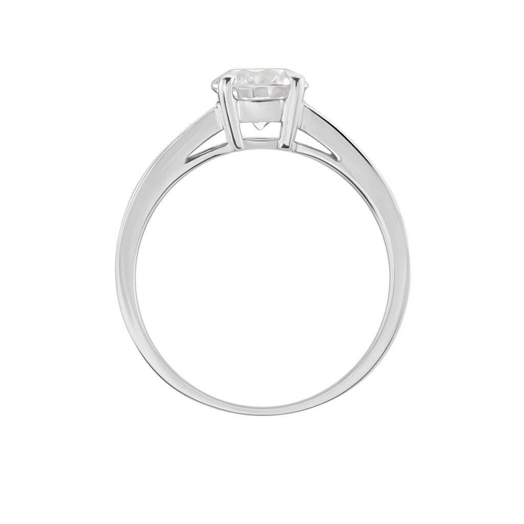 Bague Solitaire Tatjana Or Blanc Oxyde De Zirconium - Bagues solitaires Femme | Histoire d&rsquo;Or