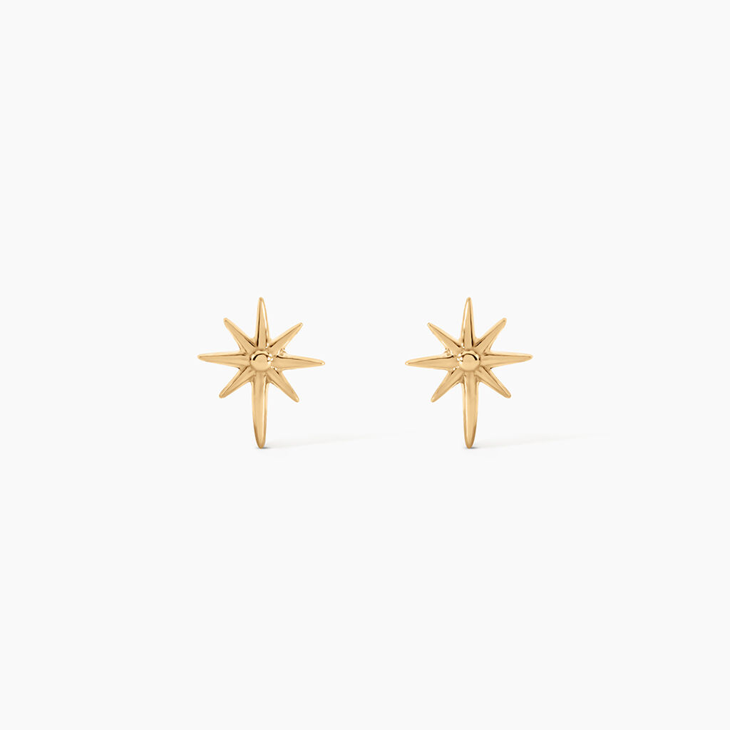 Boucles D'Oreilles Puces Varlam Argent Dor&eacute; A L'Or 750/1000 - Boucles d'oreilles fantaisie Femme | Histoire d&rsquo;Or