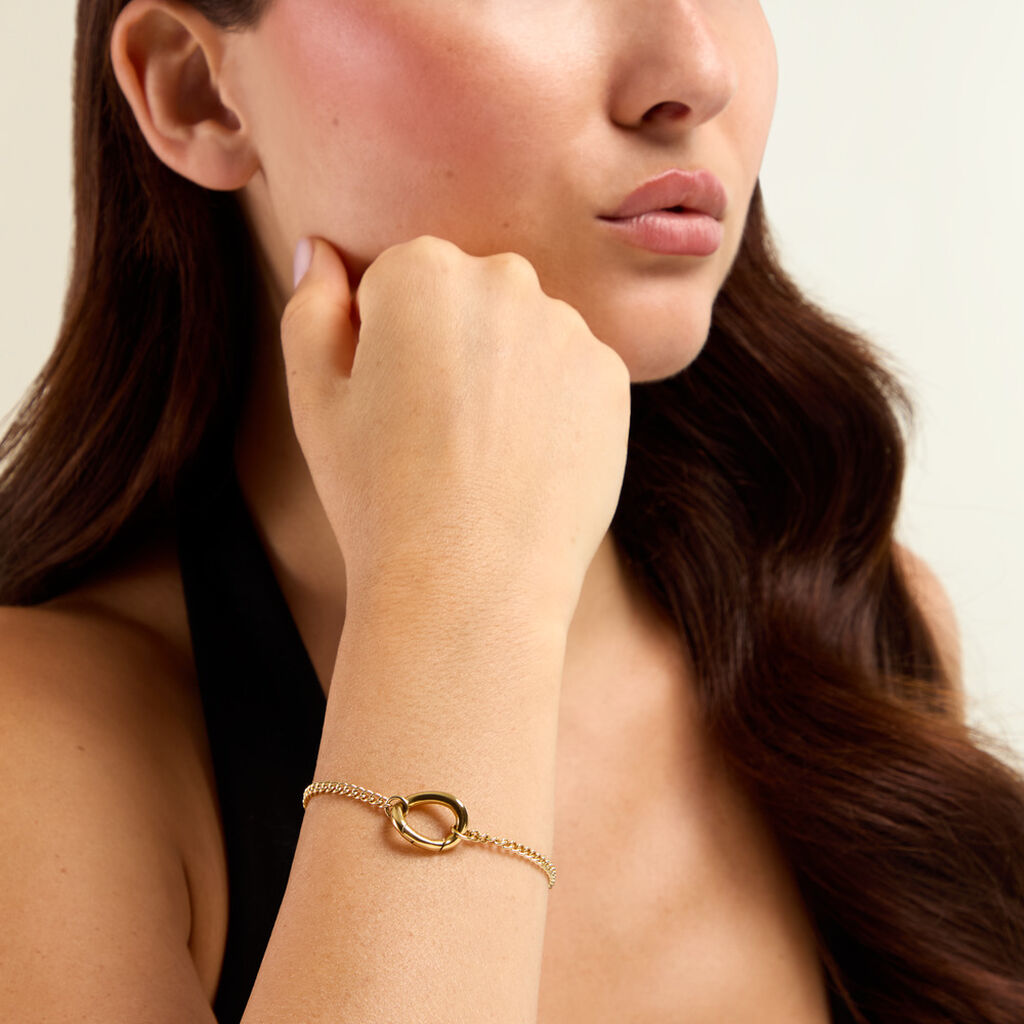 Bracelet Calic&eacute;a Acier Jaune - Bijoux sans pierre Femme | Histoire d&rsquo;Or
