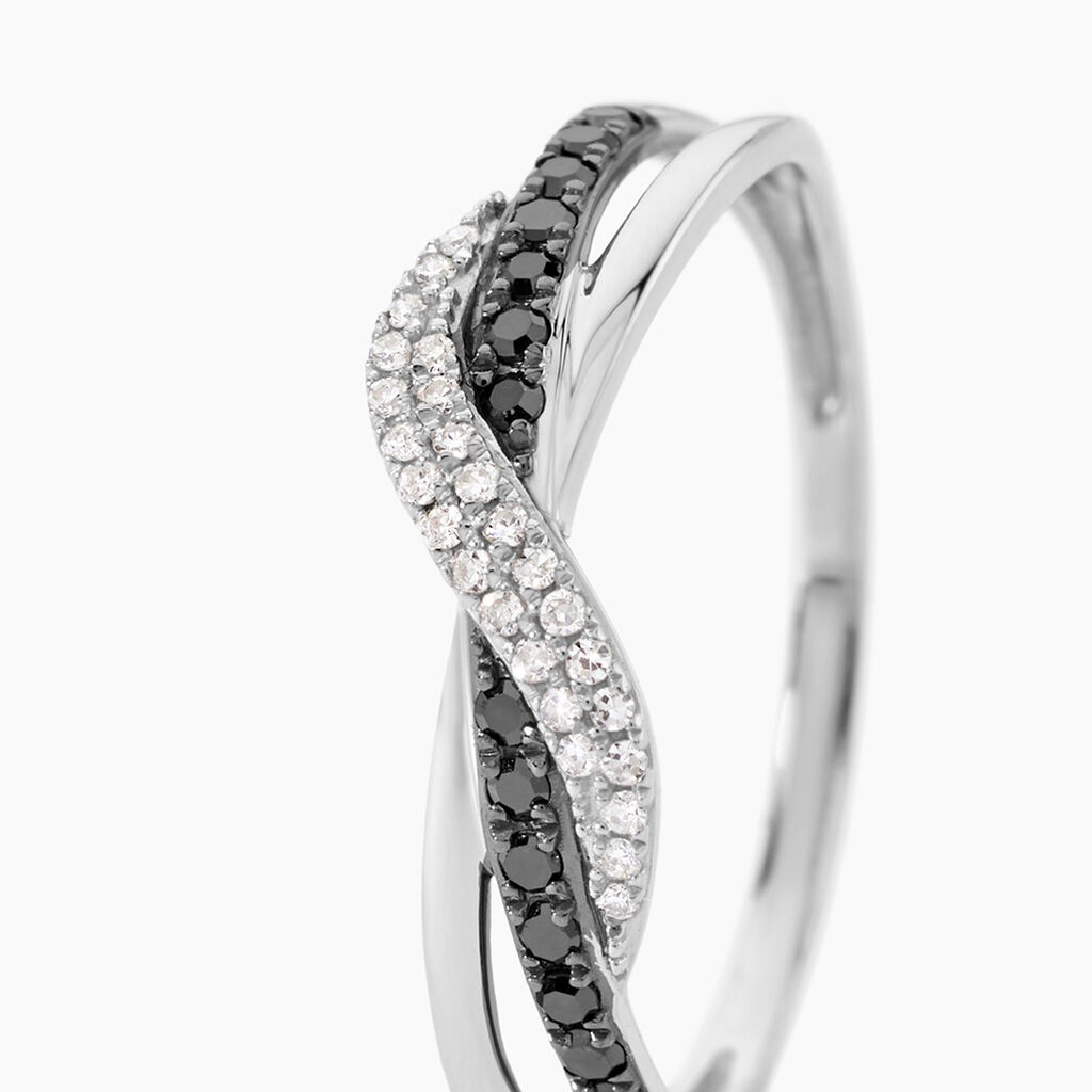Bague Valencia Or Blanc Diamant - Bagues avec pierre Femme | Histoire d&rsquo;Or