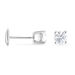 Boucles D'oreilles Puces 4 Griffes Or Blanc Diamant Synthetique - Clous d'oreilles Femme | Histoire d’Or