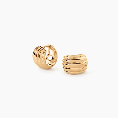 Cr&eacute;oles Mouna Plaqu&eacute; Or Jaune - Boucles d'oreilles cr&eacute;oles Femme | Histoire d&rsquo;Or