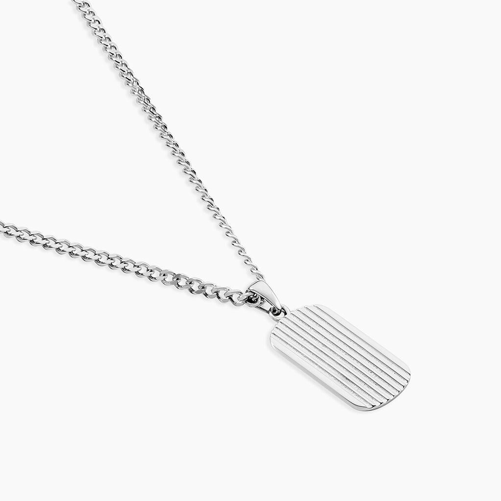 Collier Pulse Argent Blanc - Colliers Homme | Histoire d&rsquo;Or