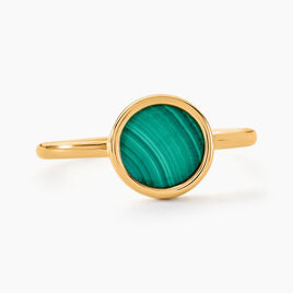 Bague Florica Or Jaune Malachite - Bagues solitaires Femme | Histoire d’Or