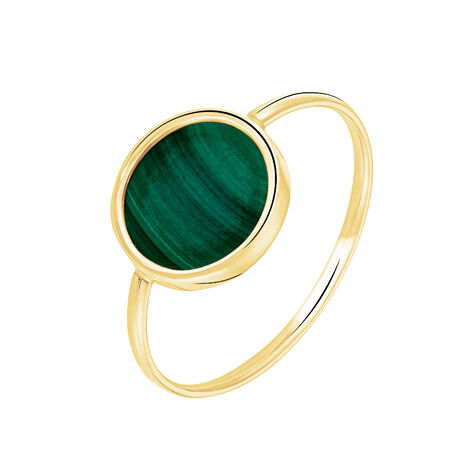 Bague Florica Or Jaune Malachite - Bagues solitaires Femme | Histoire d’Or