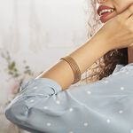 Bracelet Jonc Acier Dore Anthonyn - Bracelets joncs Femme | Histoire d&rsquo;Or