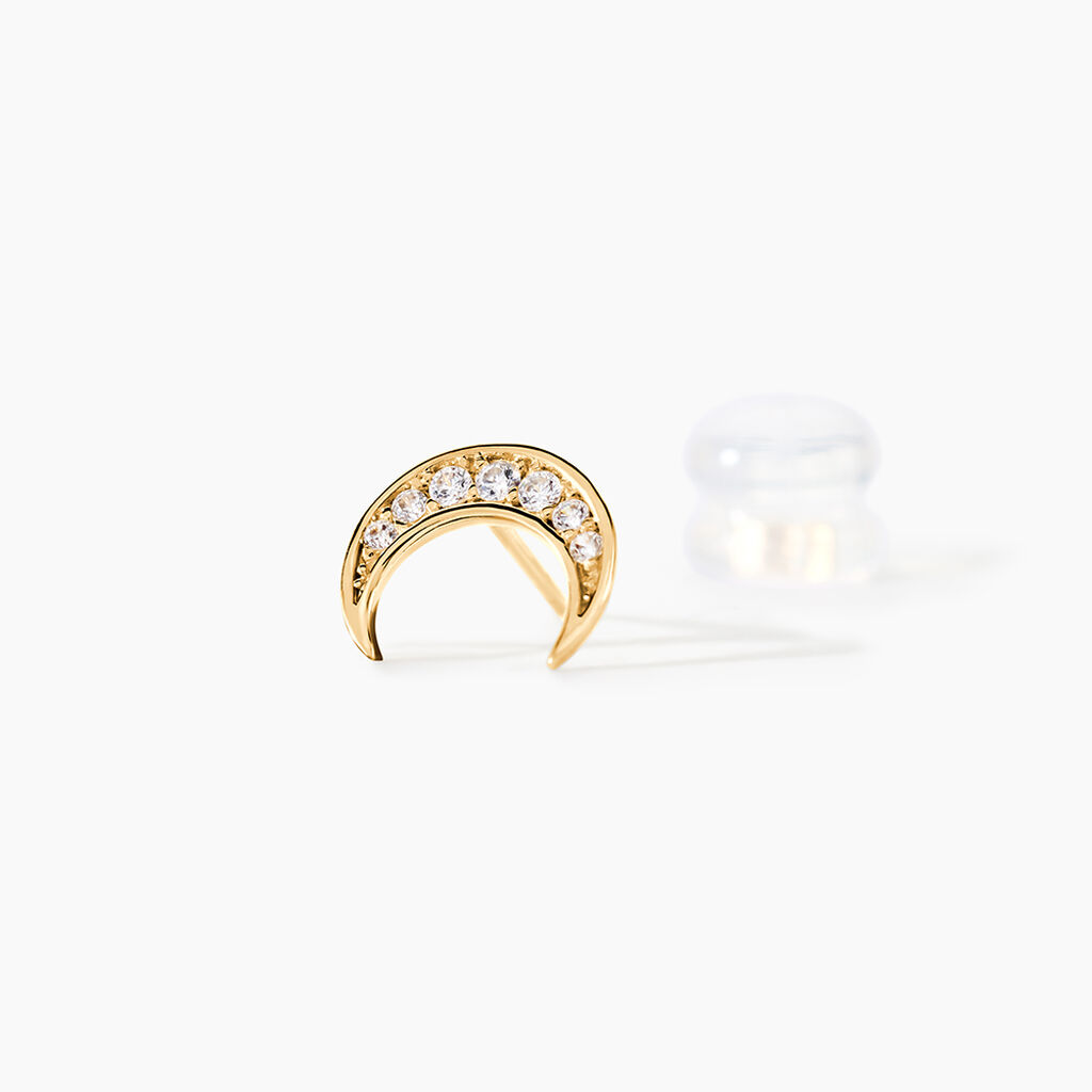 Boucles D'oreilles Pendantes Francoise-marie Lune Or Jaune Oxyde - Boucles d'oreilles pendantes Femme | Histoire d&rsquo;Or