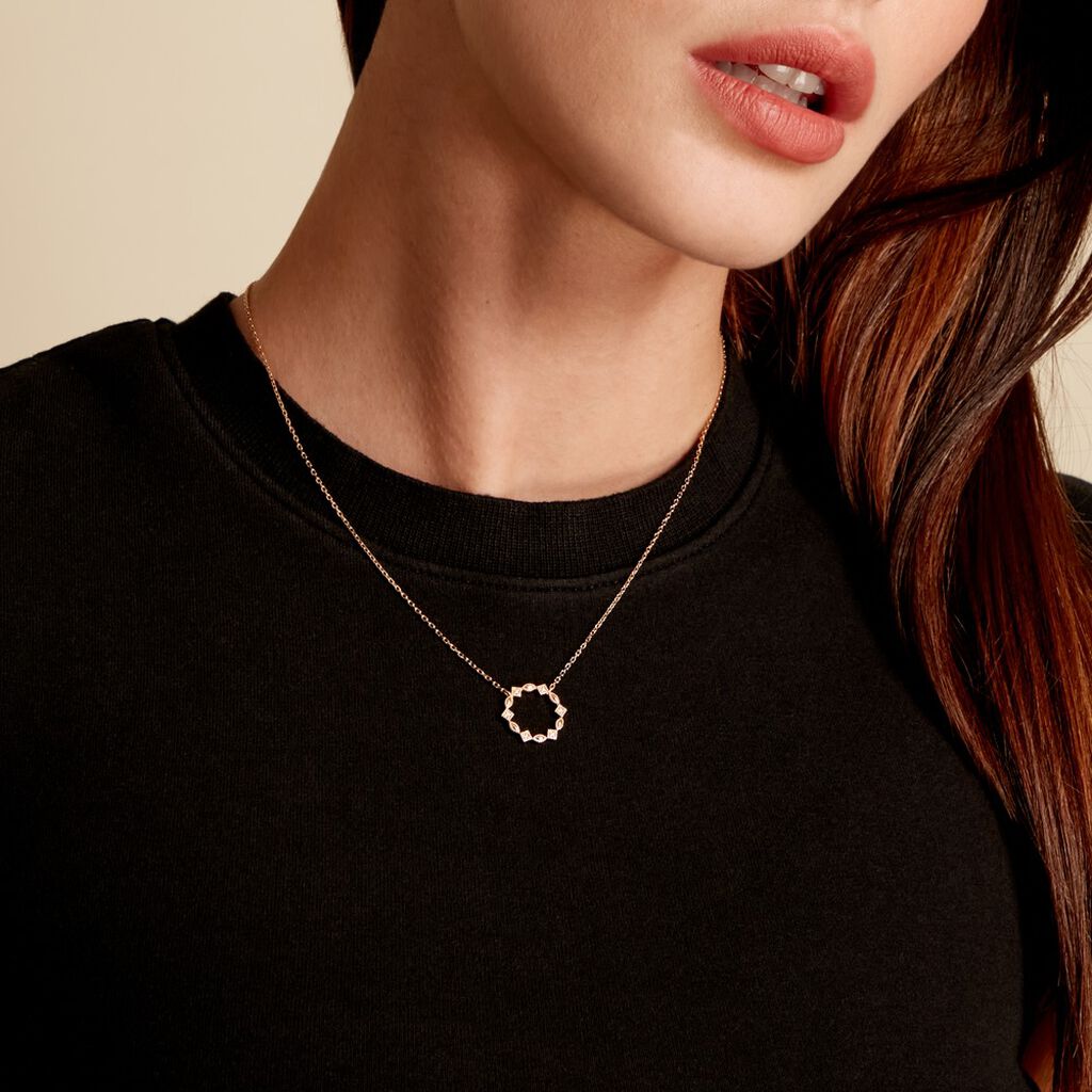 Collier éclat Perlé Plaqué Or Oxyde De Zirconium - Colliers Femme | Histoire d’Or