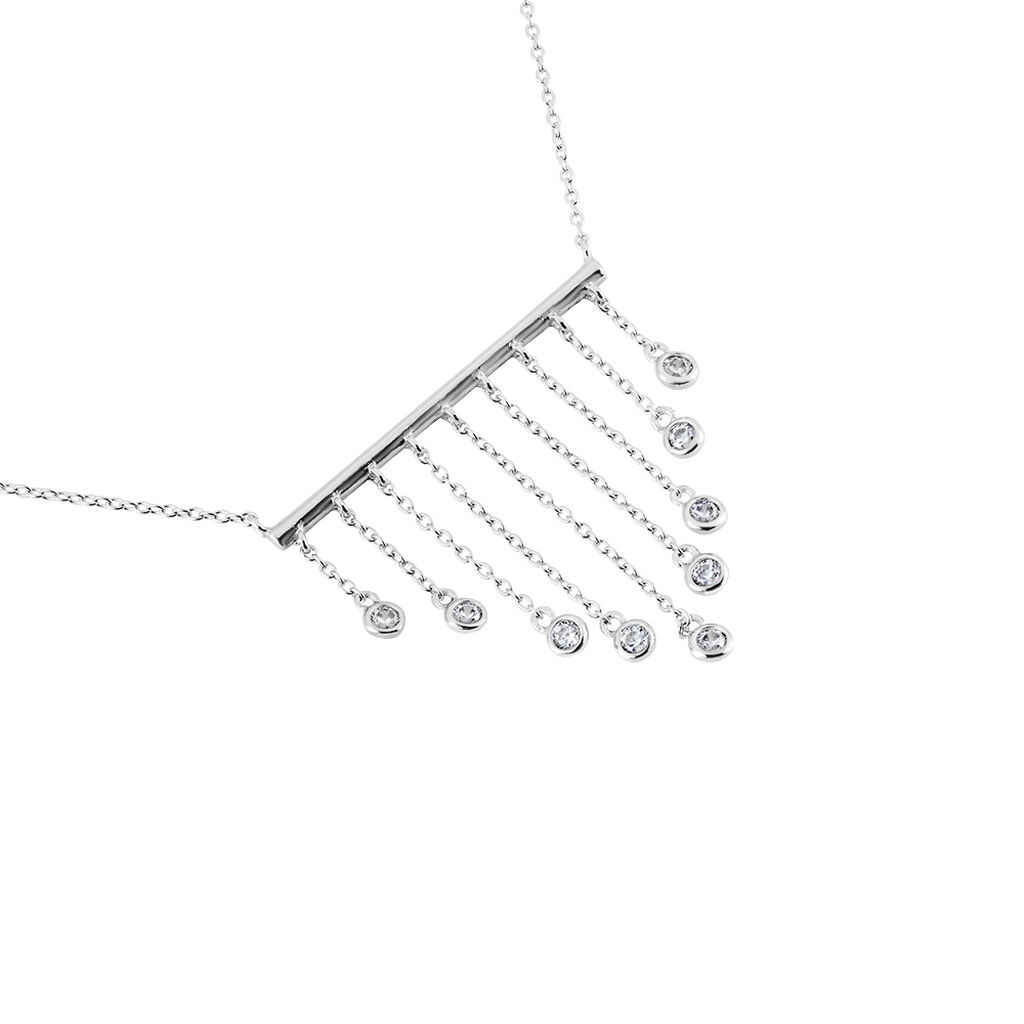 Collier Argent Blanc Edvard Oxydes De Zirconium - Colliers Femme | Histoire d&rsquo;Or