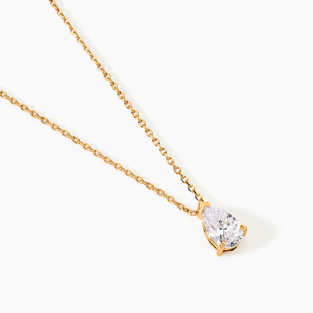 Collier Naellya Plaqu&eacute; Or Jaune Oxyde De Zirconium - Colliers fantaisie Femme | Histoire d&rsquo;Or