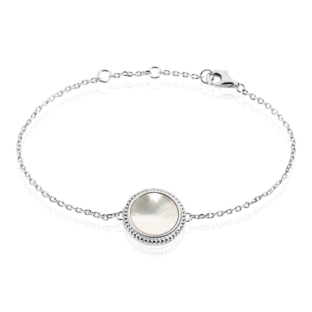 Bracelet Laetizia Celine Argent Blanc Nacre - Bracelets Femme | Histoire d&rsquo;Or