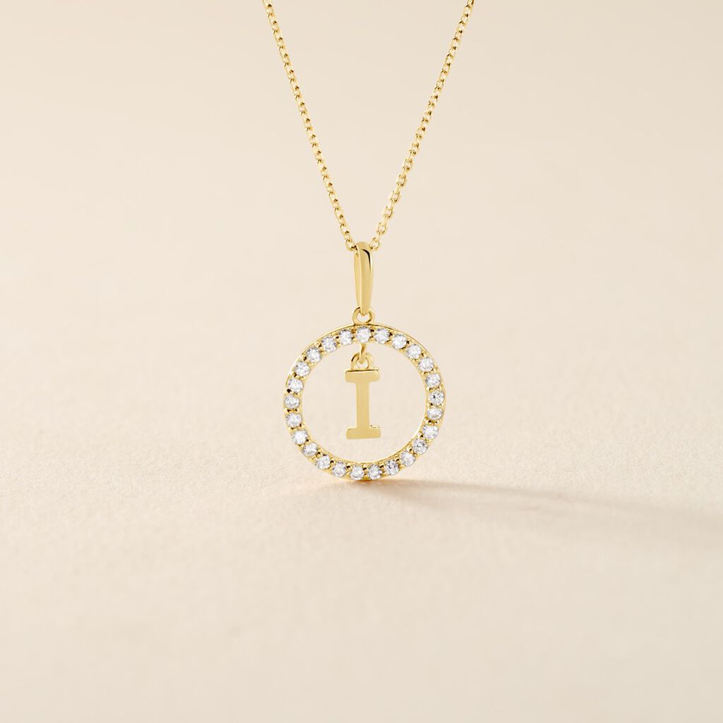 Pendentif Gabe Or Jaune Oxyde De Zirconium - Pendentifs Femme | Histoire d&rsquo;Or