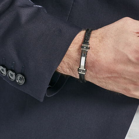 Bracelet Ludovic Acier Blanc Oxyde De Zirconium - Bracelets fantaisie Homme | Histoire d’Or