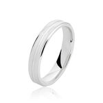 Alliance Shalena Ruban Plat Or Blanc - Alliances Unisex | Histoire d&rsquo;Or