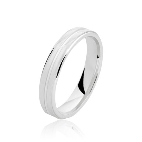 Alliance Shalena Ruban Plat Or Blanc -  Unisex | Histoire d’Or