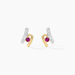 Boucles D'oreilles Puces Kirsten Or Jaune Rubis Et Diamant - Clous d'oreilles Femme | Histoire d’Or