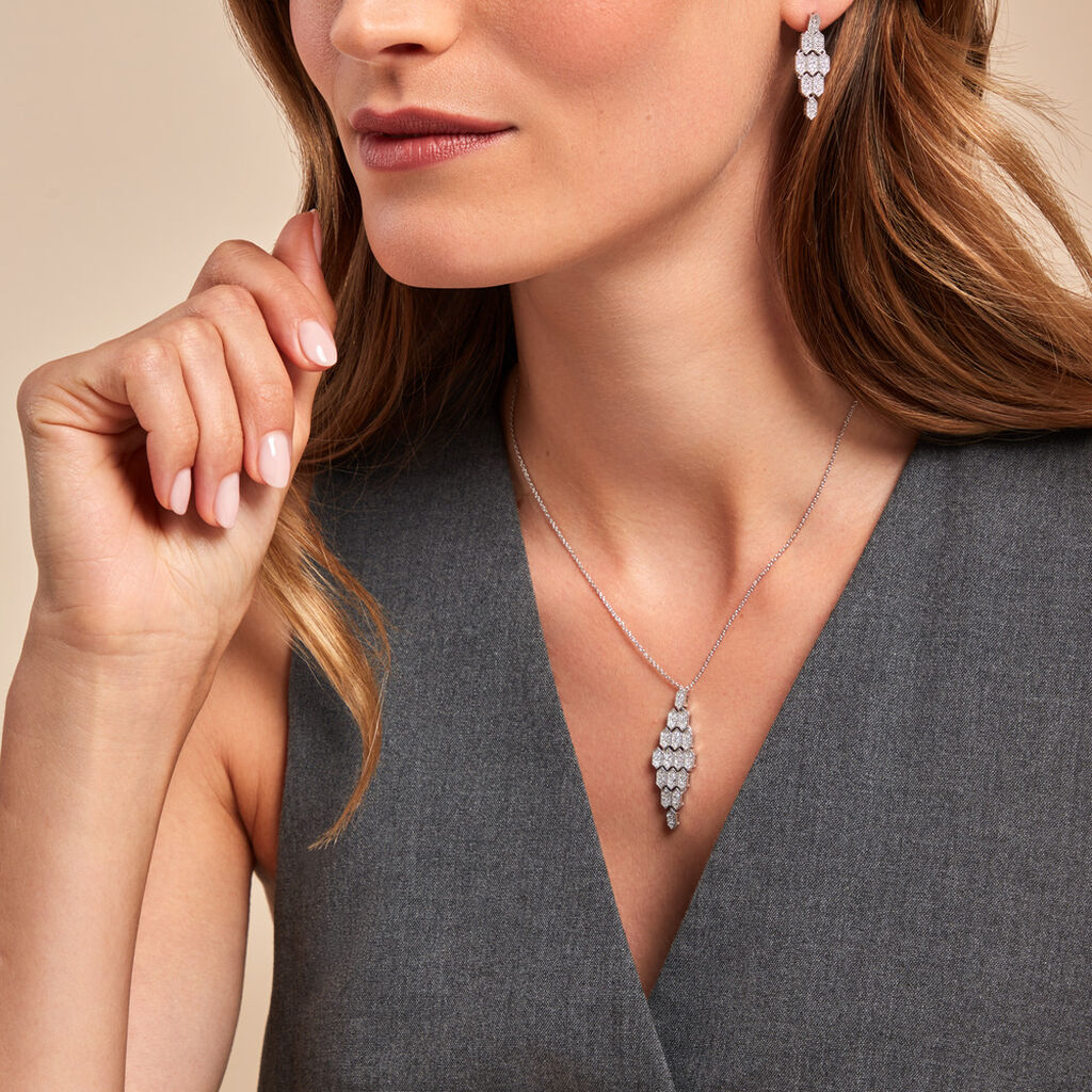 Collier Versailles Argent Blanc Oxyde De Zirconium - Colliers Femme | Histoire d’Or