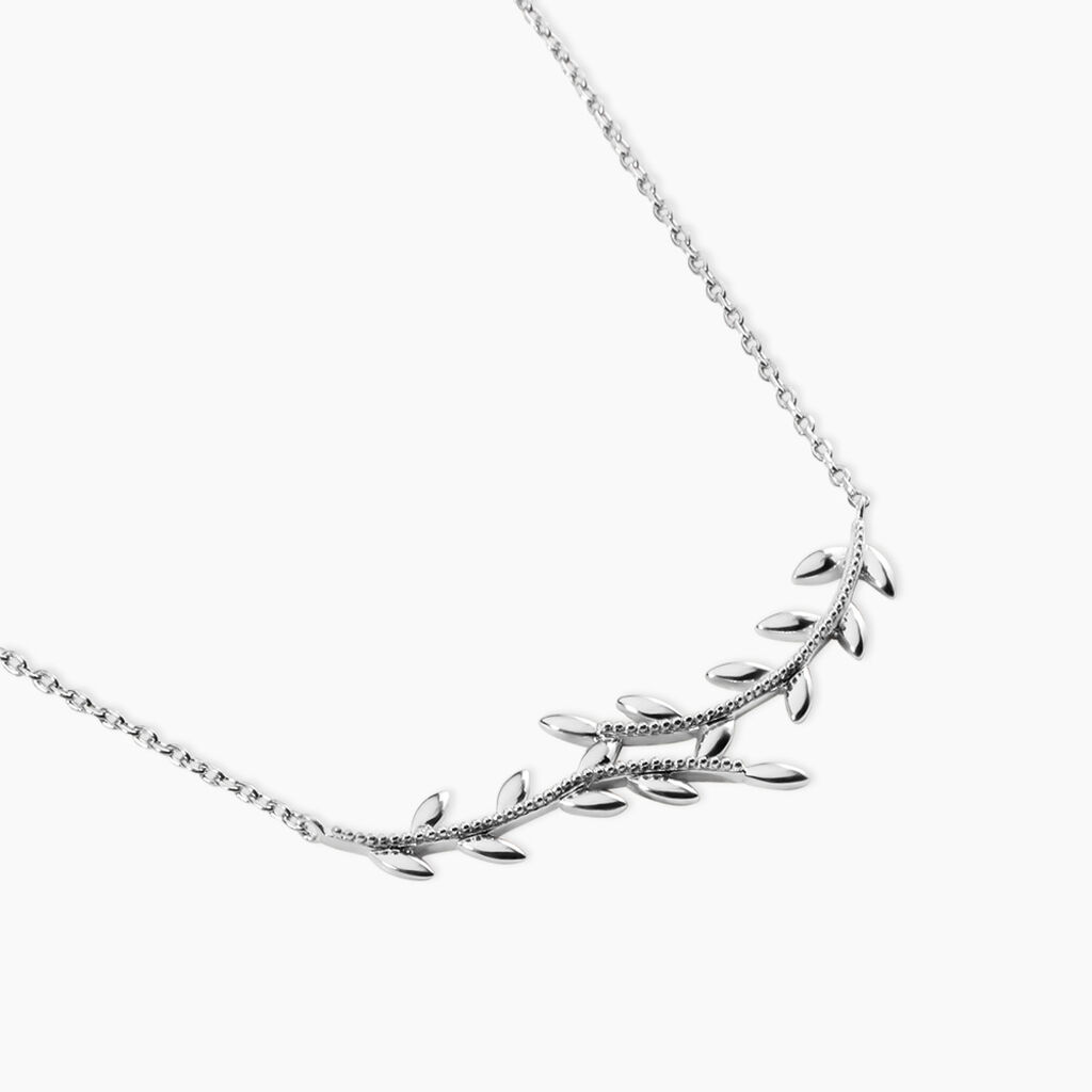 Collier Folia Argent Blanc - Colliers fantaisie Femme | Histoire d&rsquo;Or