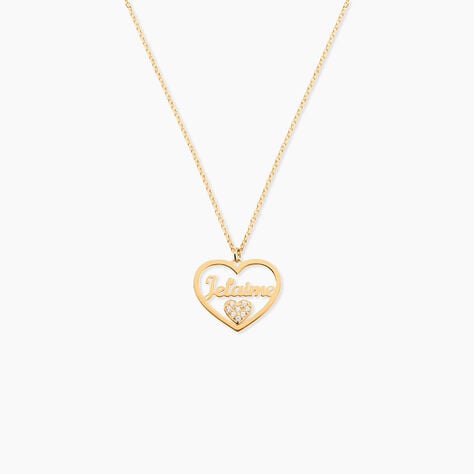 Collier Or Jaune Veridienne Oxyde De Zirconium - Colliers Femme | Histoire d&rsquo;Or