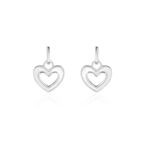 Boucles D'oreilles Pendantes Clarity Argent Blanc Nacre - Boucles d'oreilles fantaisie Femme | Histoire d’Or