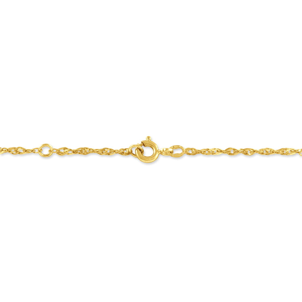 Bracelet Identit&eacute; Ericka Maille Singapour Or Jaune - Bracelets Communion Enfant | Histoire d&rsquo;Or