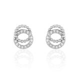 Boucles D'oreilles Puces Magou Argent Blanc Oxyde De Zirconium - Boucles d'oreilles fantaisie Femme | Histoire d&rsquo;Or