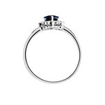 Bague Nola Or Blanc Saphir Et Diamant - Bagues solitaires Femme | Histoire d&rsquo;Or