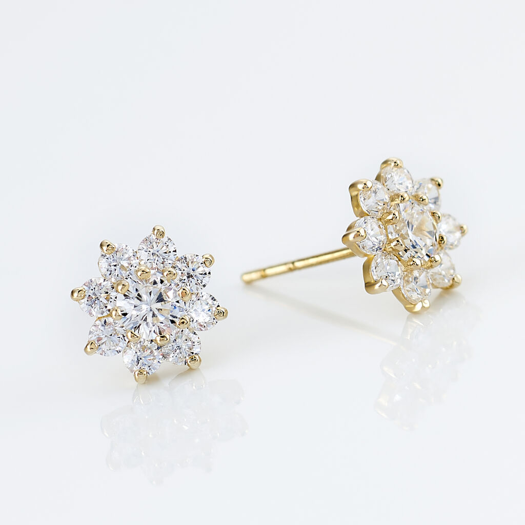 Boucles D'oreilles Or Jaune Darice Oxydes - Boucles d'oreilles pendantes Femme | Histoire d&rsquo;Or